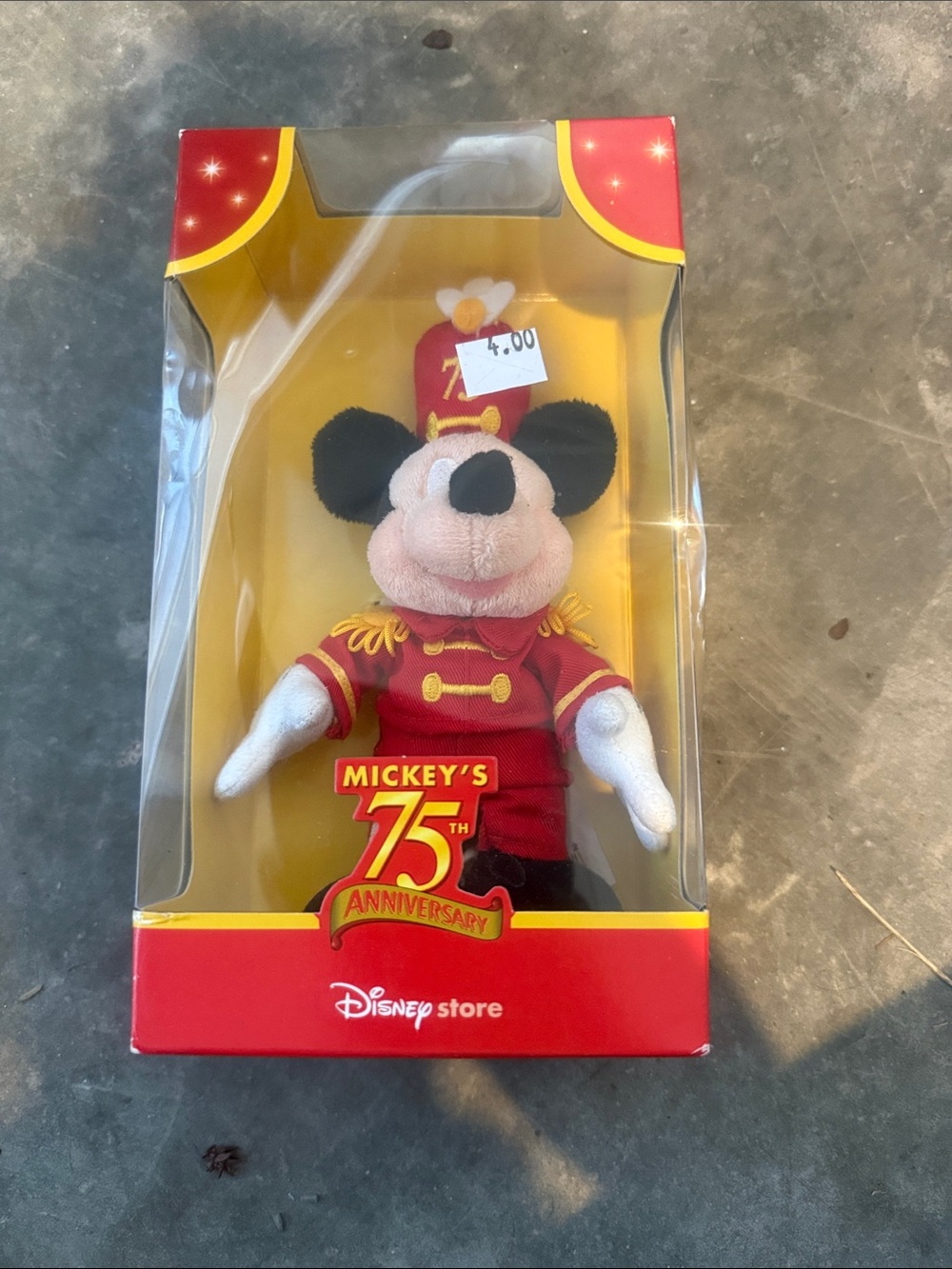 Disney Mickey Mouse 75th Anniversary Red and Gold Band Leader Plush